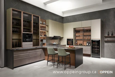 U-shaped Luxury Grey Kitchen Cabinet Design - MAESTRO