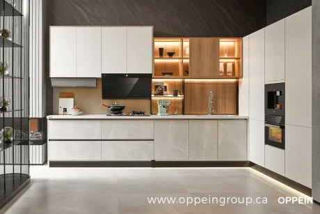 Modern L-shaped Kitchen Cabinet for Sale PLCC23040