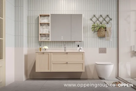 Serene Wood Series Light Wood Modern Floating Bathroom Vanity - OBW25P07